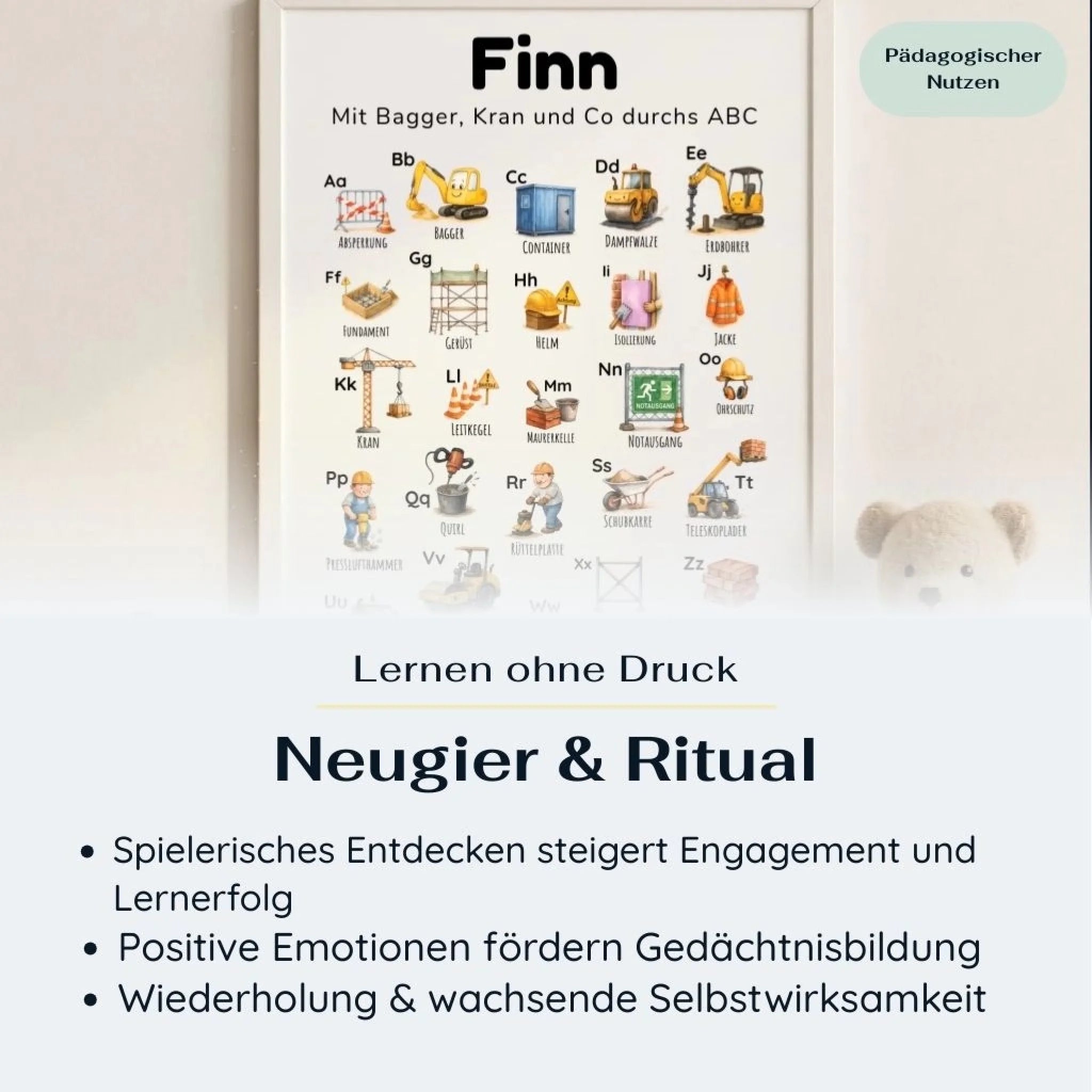 Kinder ABC Poster "Bauernhof" personalisiert - Customizer - JTG DESIGN