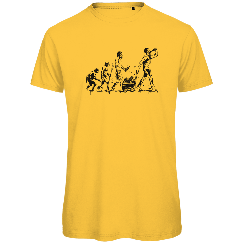 Herren T-Shirt "Vatertag Evolution" aus Bio - Baumwolle - Motiv Schwarz - Clothes - JTG DESIGN