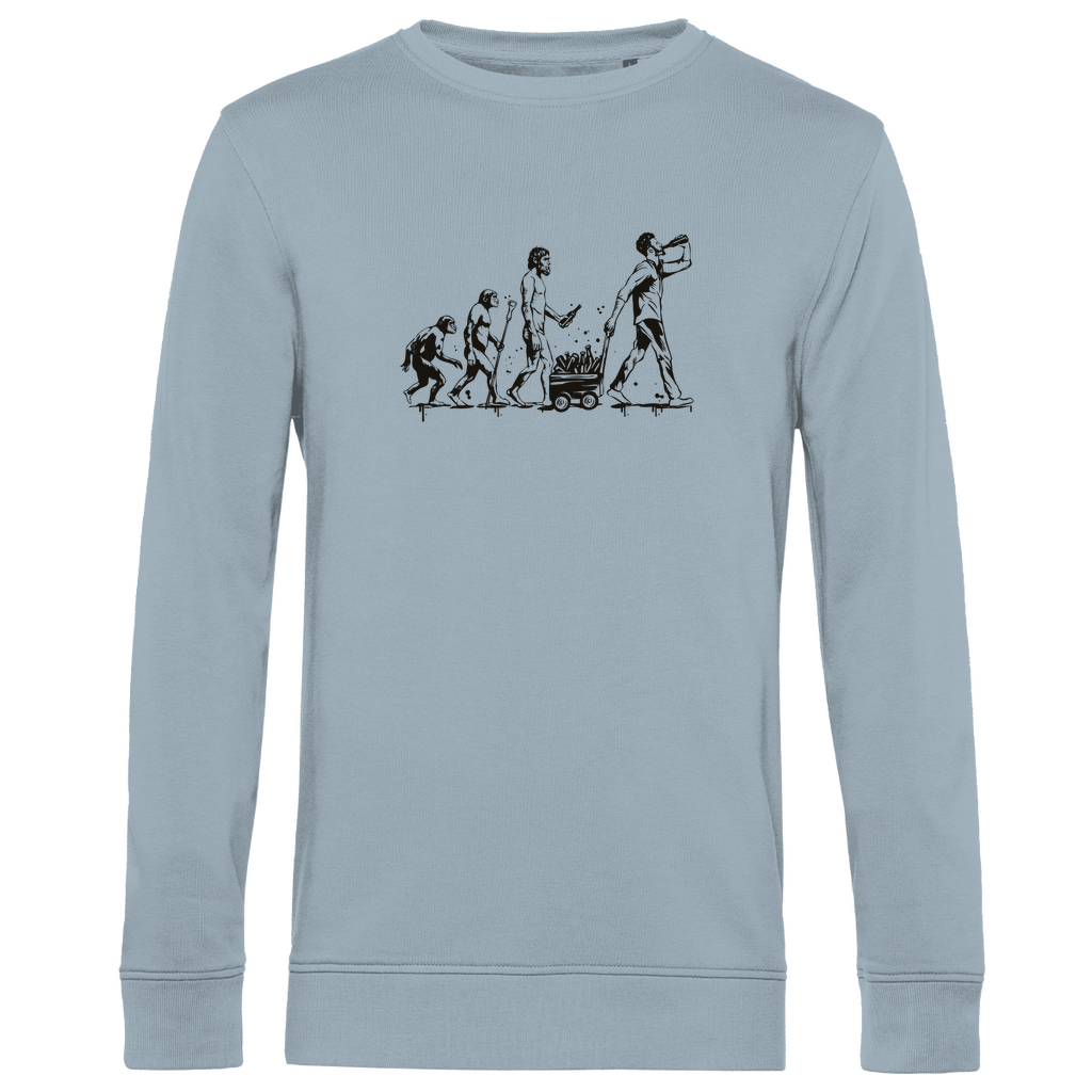 Herren Premium Bio Sweatshirt in Himmelblau aus 80% Bio-Baumwolle mit Rundhalsausschnitt, perfekter Sitz und nachhaltiger Materialmix