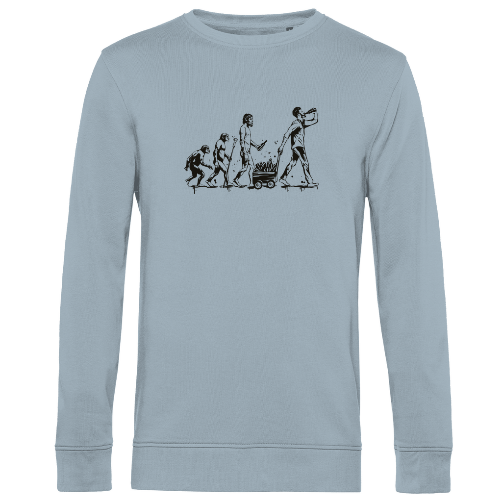 Herren Sweatshirt "Vatertag Evolution" aus Bio - Baumwolle - Motiv Schwarz - Clothes - JTG DESIGN