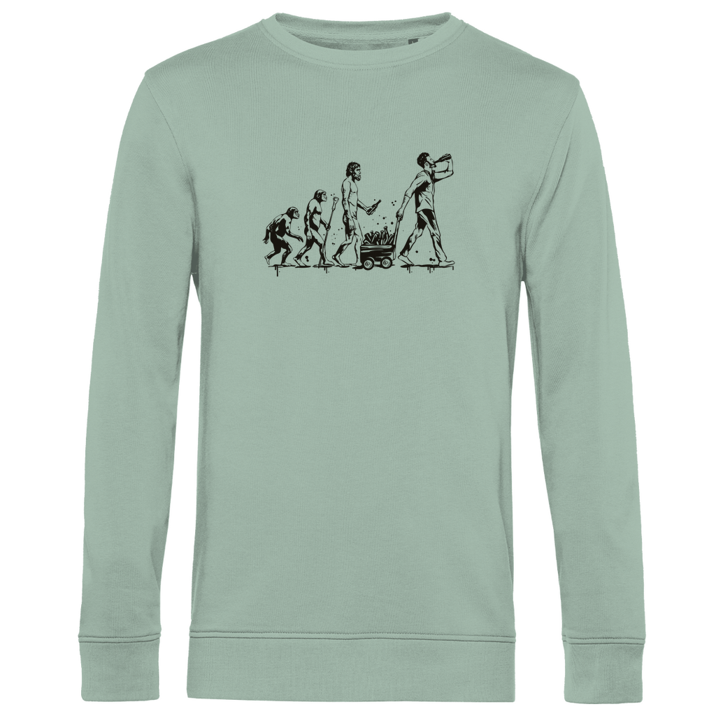 Herren Sweatshirt "Vatertag Evolution" aus Bio - Baumwolle - Motiv Schwarz - Clothes - JTG DESIGN
