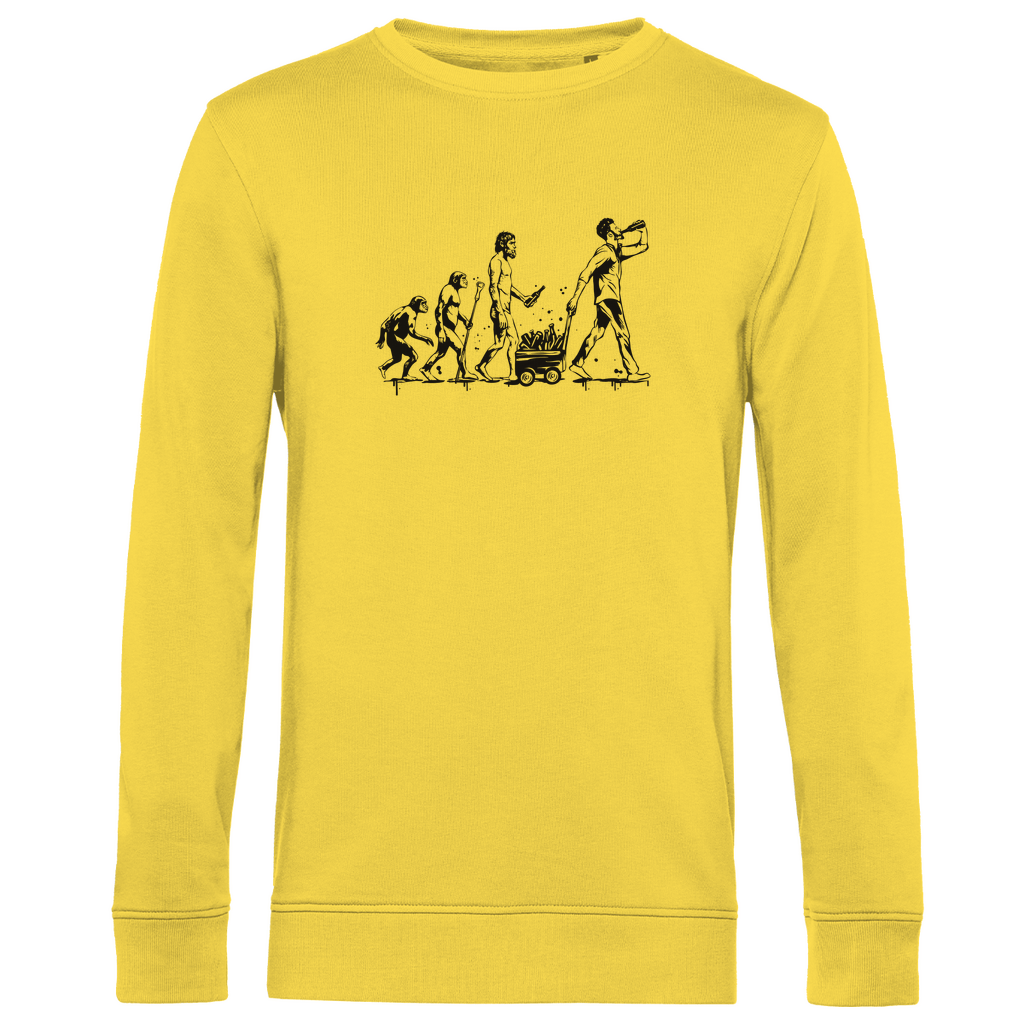 Herren Sweatshirt "Vatertag Evolution" aus Bio - Baumwolle - Motiv Schwarz - Clothes - JTG DESIGN