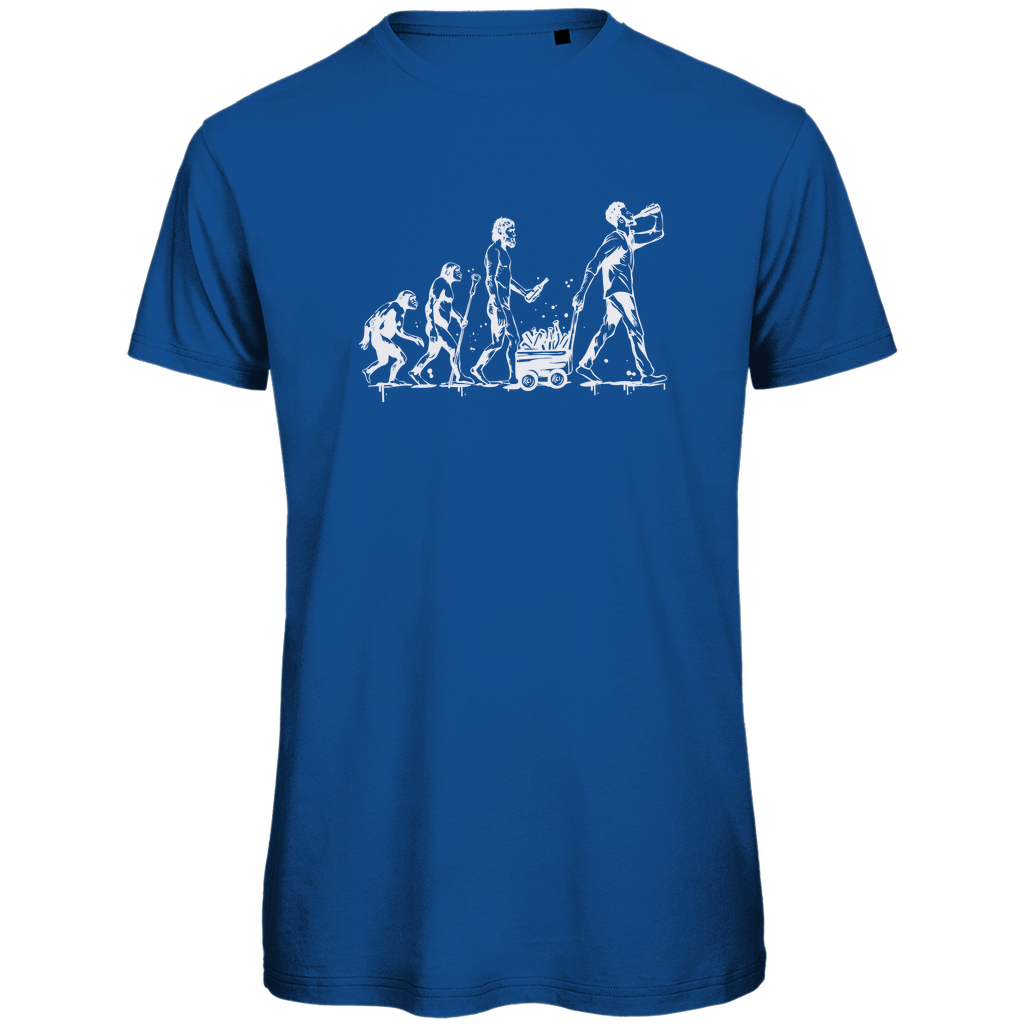 Herren T-Shirt "Vatertag Evolution" aus Bio Baumwolle - Motiv Weiß - Clothes - JTG DESIGN