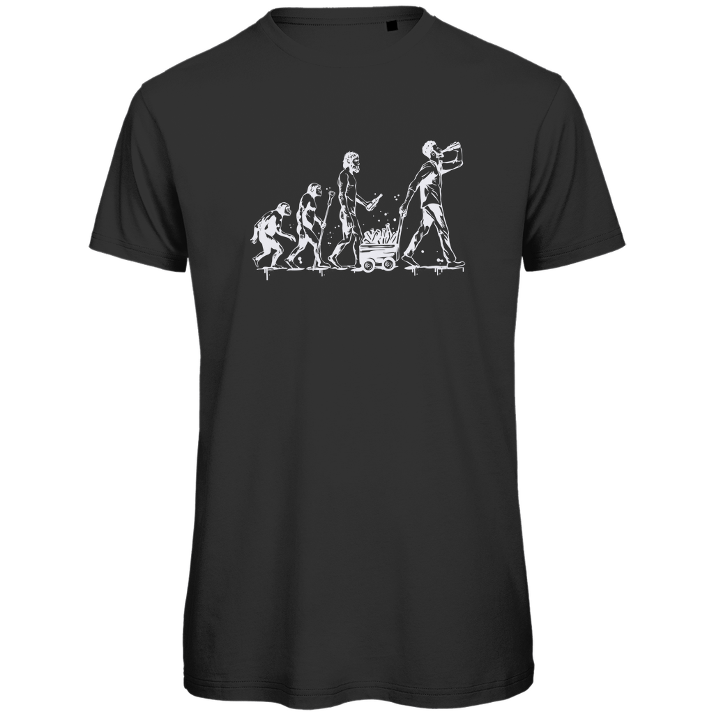 Herren T-Shirt "Vatertag Evolution" aus Bio Baumwolle - Motiv Weiß - Clothes - JTG DESIGN