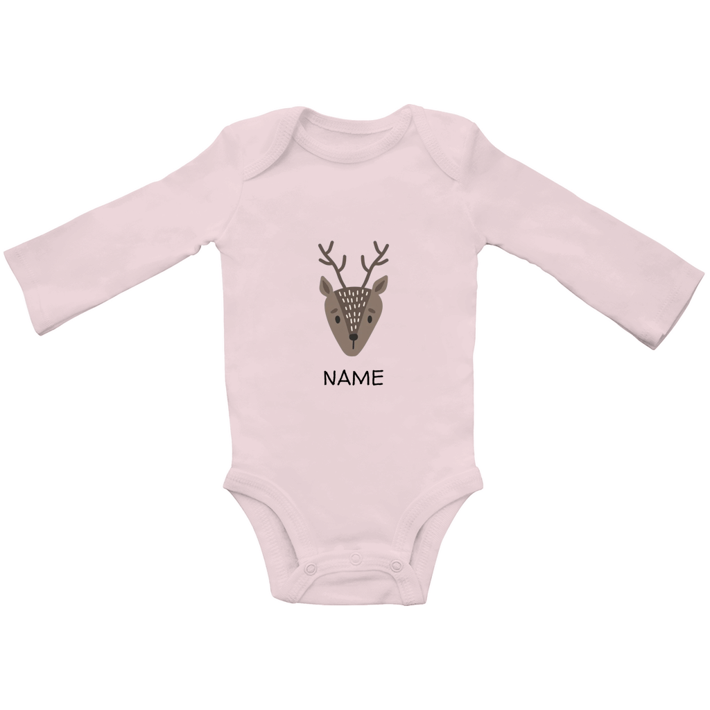 Baby Body "Little Deer" - Skandinavisches Tiermotiv aus Bio - Baumwolle personalisierbar - Clothes - JTG DESIGN