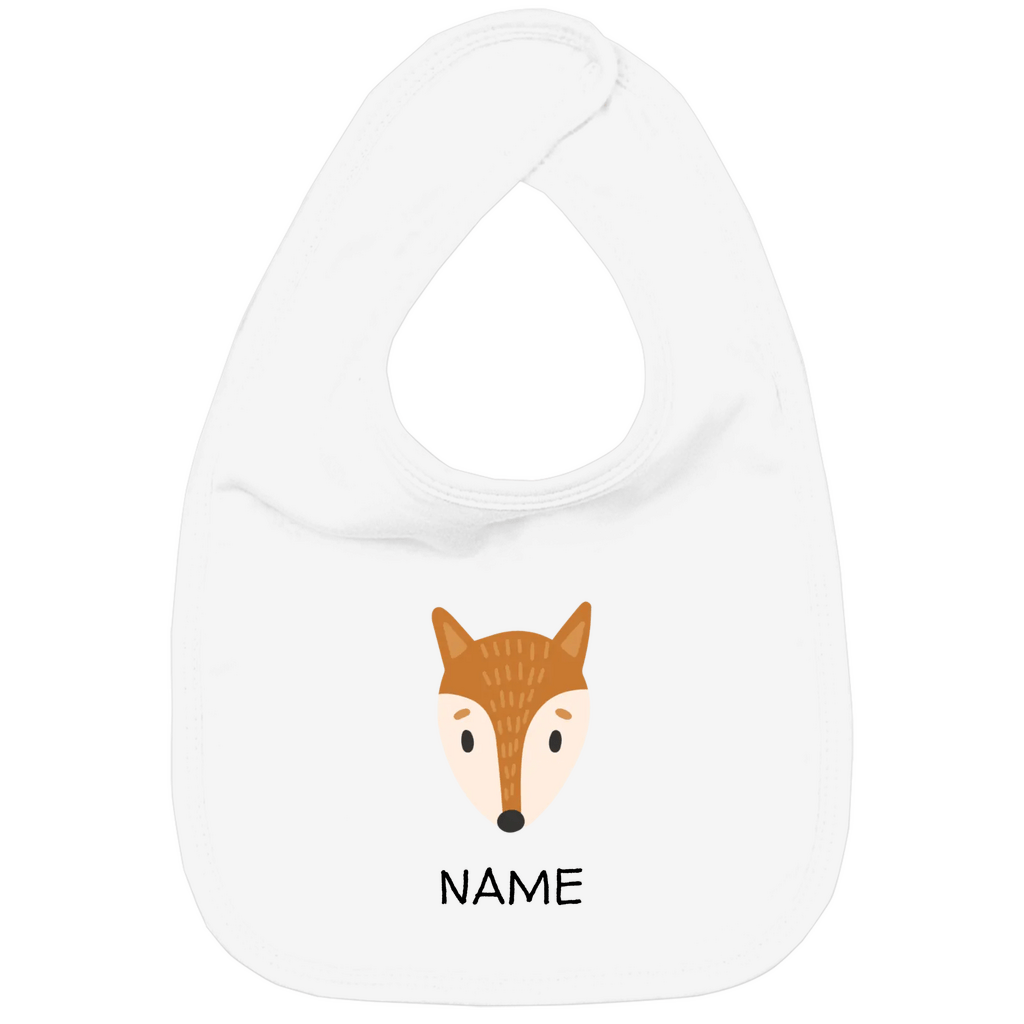Baby Lätzchen "Clever Fox" - Skandinavisches Fuchs - Tiermotiv aus Bio - Baumwolle personalisierbar - Clothes - JTG DESIGN