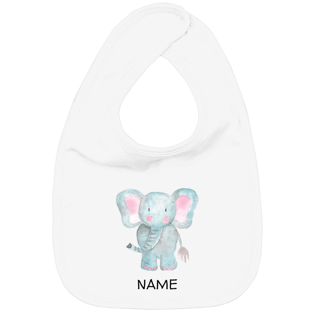 Baby Lätzchen "Little Elephant" - mit Tiermotiv aus Bio - Baumwolle personalisierbar - Clothes - JTG DESIGN