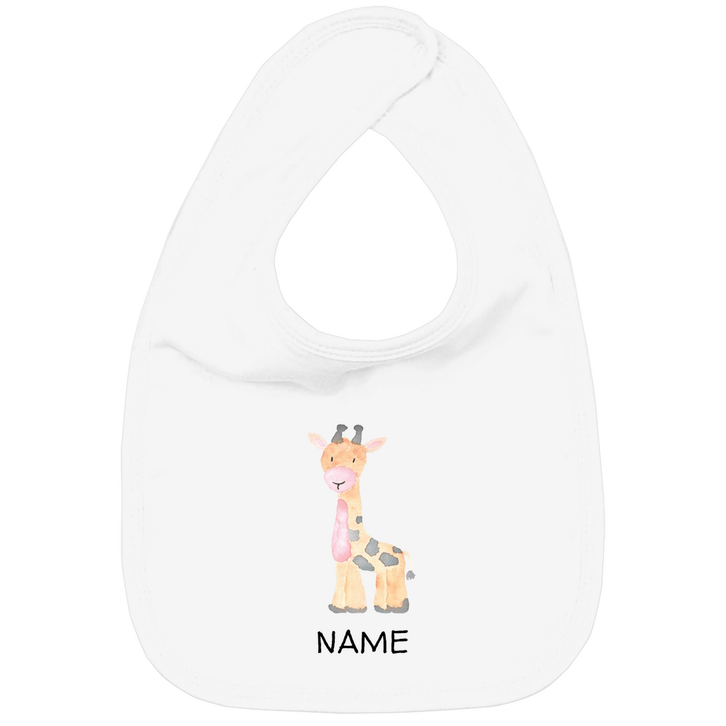 Baby Lätzchen "Little Giraffe" - mit Tiermotiv aus Bio - Baumwolle personalisierbar - Clothes - JTG DESIGN