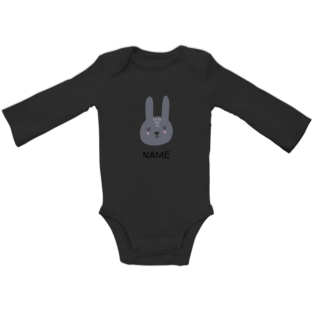 Baby Langarm Body "Sweet Bunny" - Skandinavisches Tiermotiv aus Bio - Baumwolle personalisierbar - Clothes - JTG DESIGN
