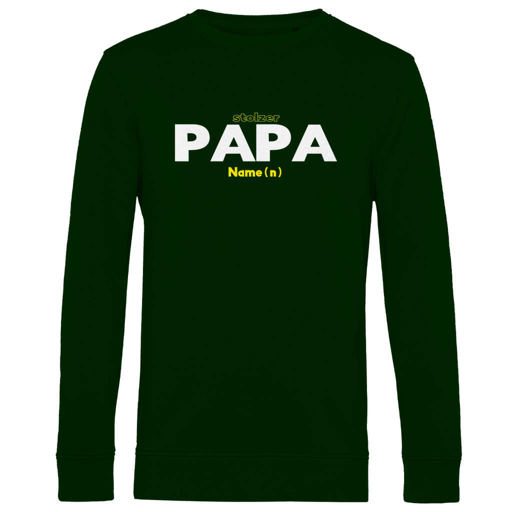 Sweatshirt Herren "Stolzer Papa" – Pullover aus Bio - Baumwolle personalisierbar - Clothes - JTG DESIGN