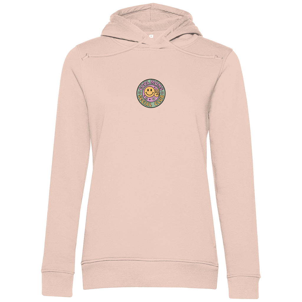Damen Hoodie „Cool Moms Social Club“ – Kapuzenpulli mit Front - & Backprint aus Bio - Baumwolle - Clothes - JTG DESIGN