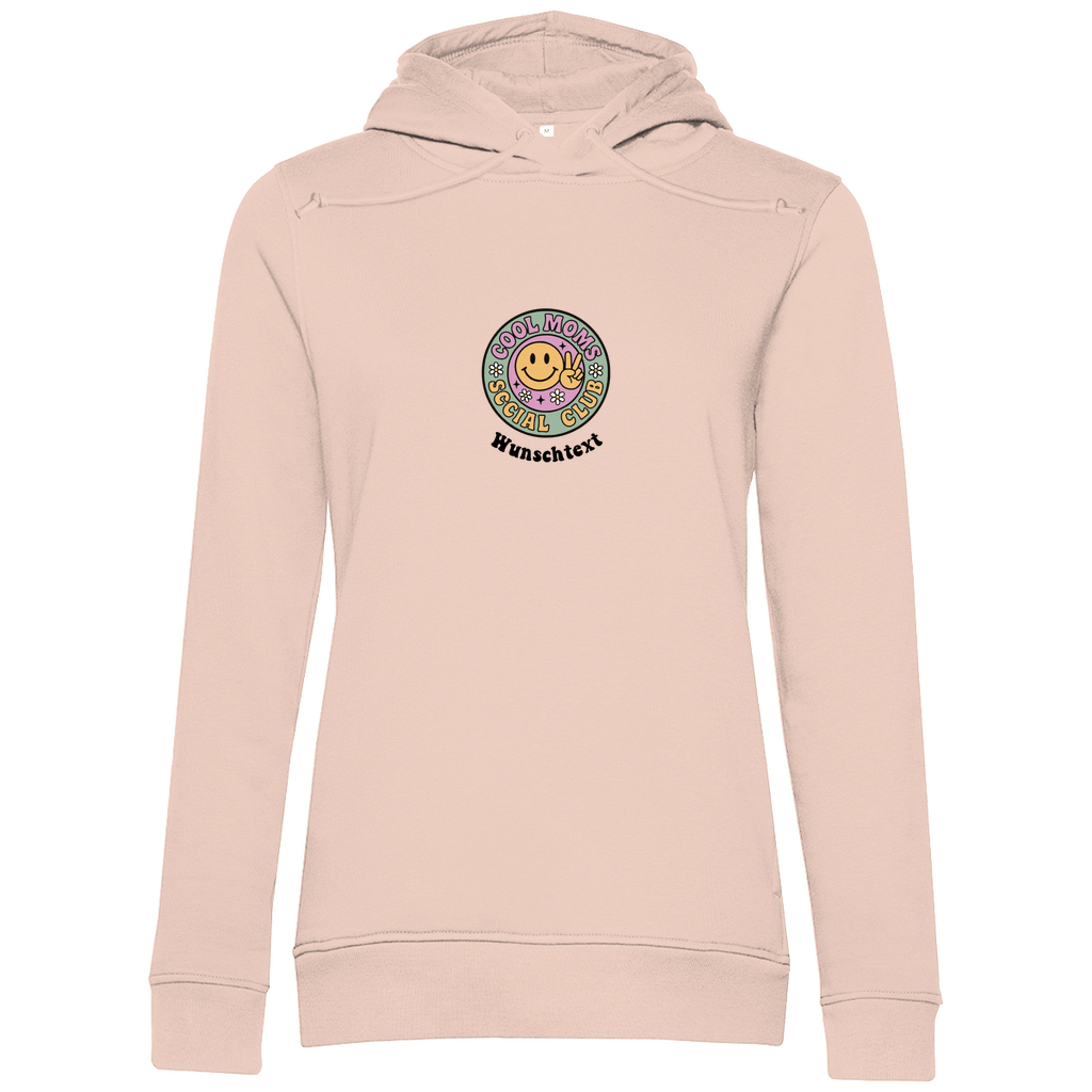 Damen Hoodie „Cool Moms Social Club“ – mit Front - & Backprint, personalisierbar aus Bio - Baumwolle - Clothes - JTG DESIGN