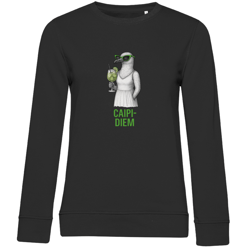 Damen Sweatshirt "Caipi - Diem" – Cocktail Möwen Motiv aus Bio - Baumwolle - Clothes - JTG DESIGN
