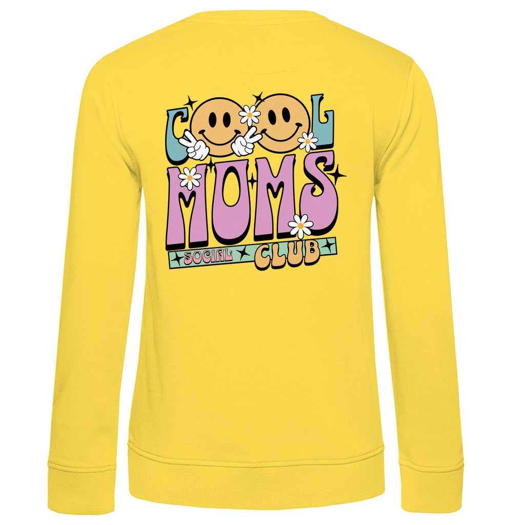 Damen Sweatshirt „Cool Moms Social Club“ – mit Front - & Backprint aus Bio - Baumwolle - Clothes - JTG DESIGN