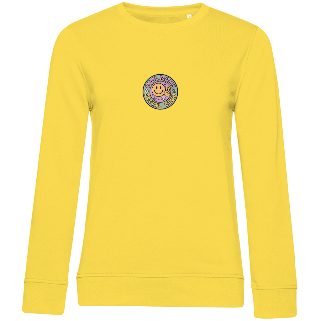 Damen Sweatshirt „Cool Moms Social Club“ – mit Front - & Backprint aus Bio - Baumwolle - Clothes - JTG DESIGN