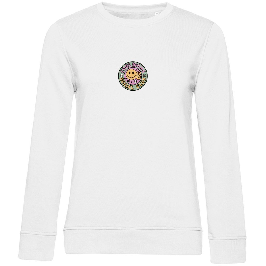 Damen Sweatshirt „Cool Moms Social Club“ – mit Front - & Backprint aus Bio - Baumwolle - Clothes - JTG DESIGN