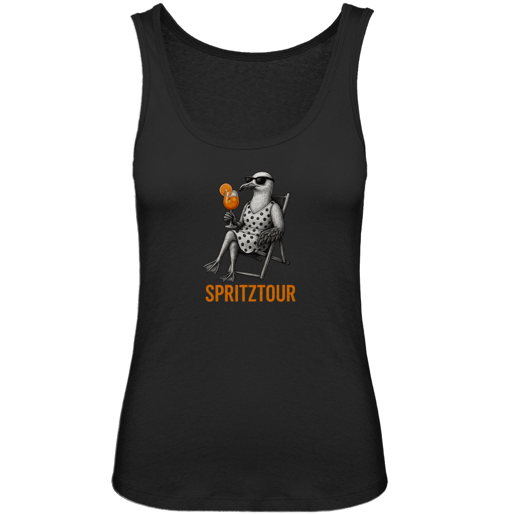 Damen Tanktop "Spritztour" – luftiger Sommer - Look mit Witz aus Bio - Baumwolle - Clothes - JTG DESIGN