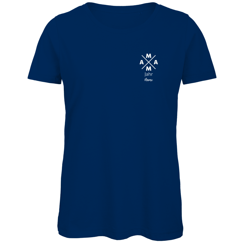 Damen T-Shirt „MAMA X Mini – Dark Edition“ – Personalisierbar | Dezent im Look & einzigartig im Gefühl aus Bio - Baumwolle - Clothes - JTG DESIGN