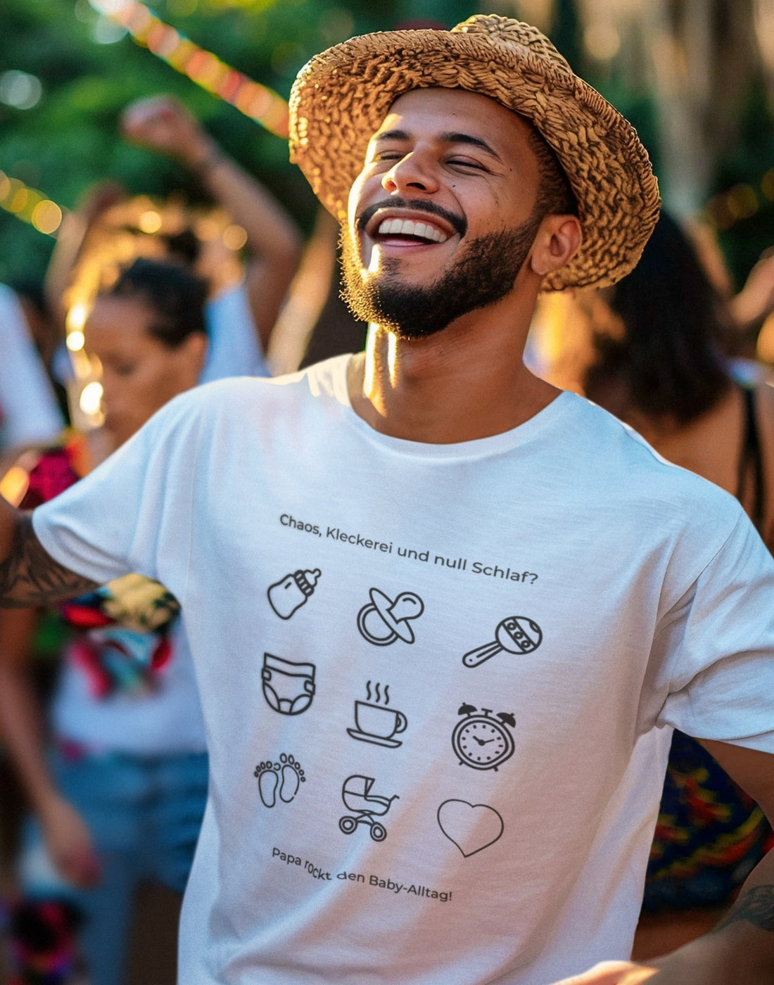 Herrenmode für frische Väter. Lustiges Herren T-Shirt