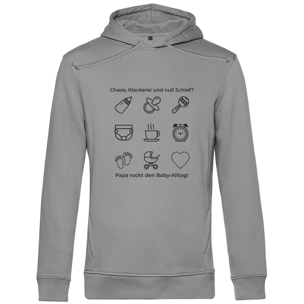 Hoodie Herren "Papa rockt das Chaos" – Papa Motiv aus Bio - Baumwolle - Clothes - JTG DESIGN