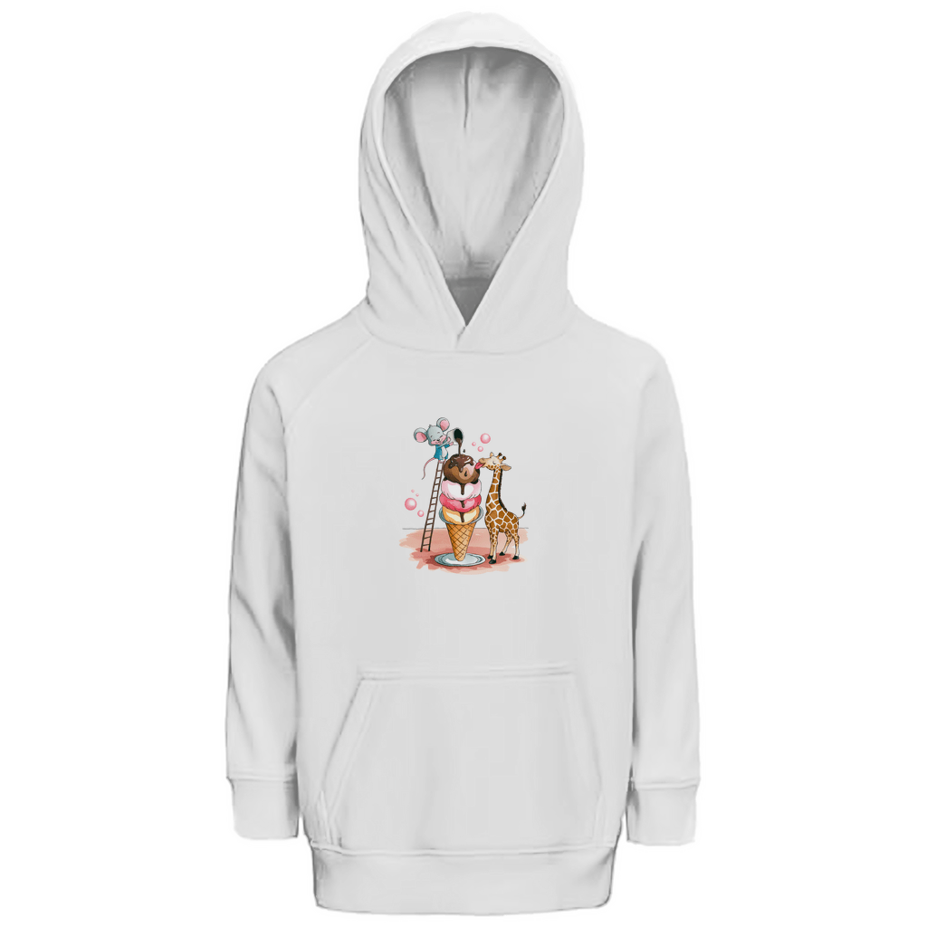 Kinder Hoodie "Ice Cream Friends" – Süßes Tiermotiv aus Bio - Baumwolle - Clothes - JTG DESIGN