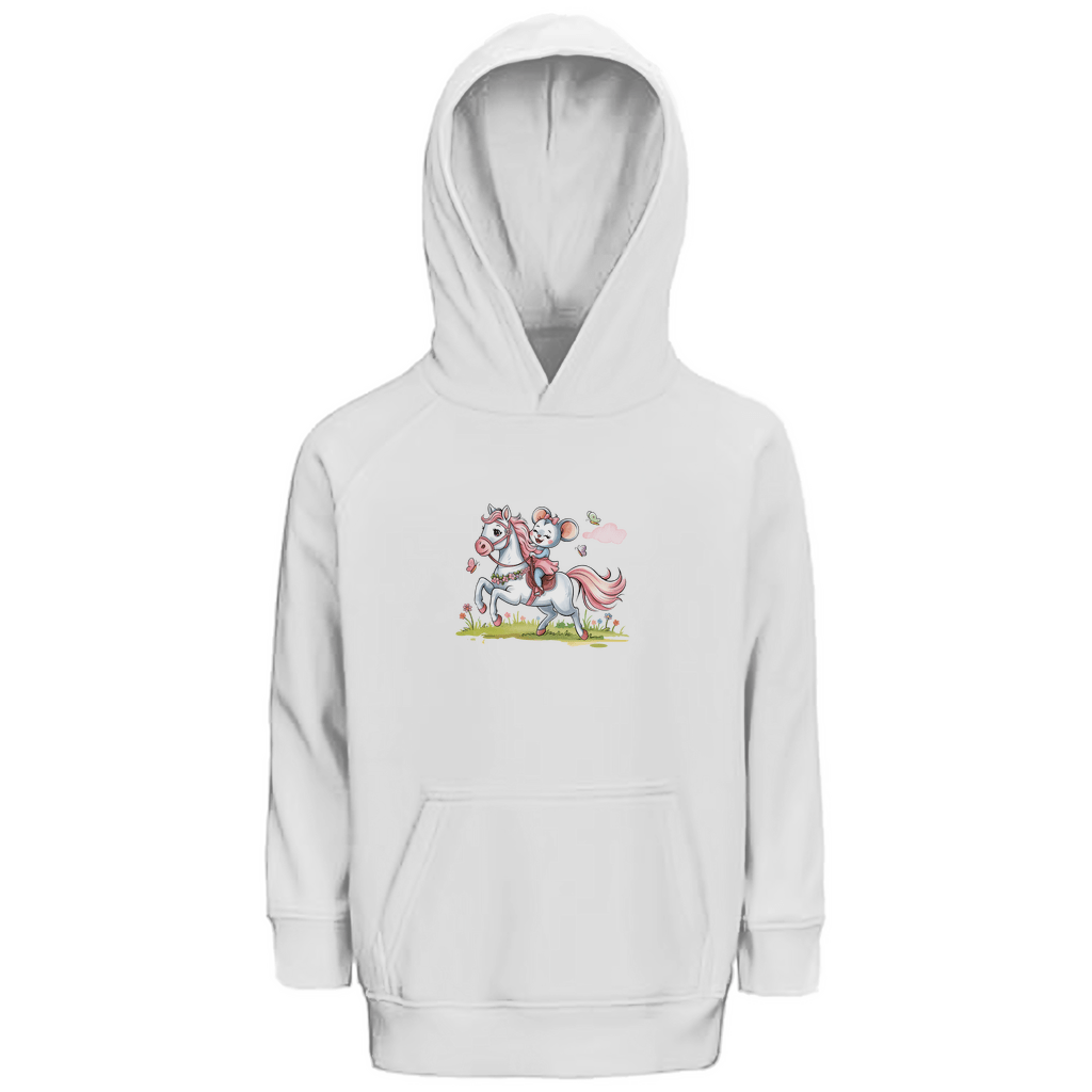 Mädchen Hoodie "Little Rider" – Pferde Motiv aus Bio - Baumwolle - Clothes - JTG DESIGN