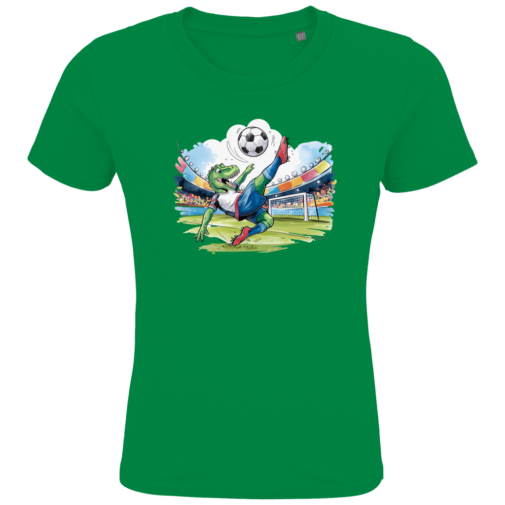 Jungen T-Shirt "Soccer Rex" – Dinosaurier Fußball Motiv aus Bio - Baumwolle - Clothes - JTG DESIGN