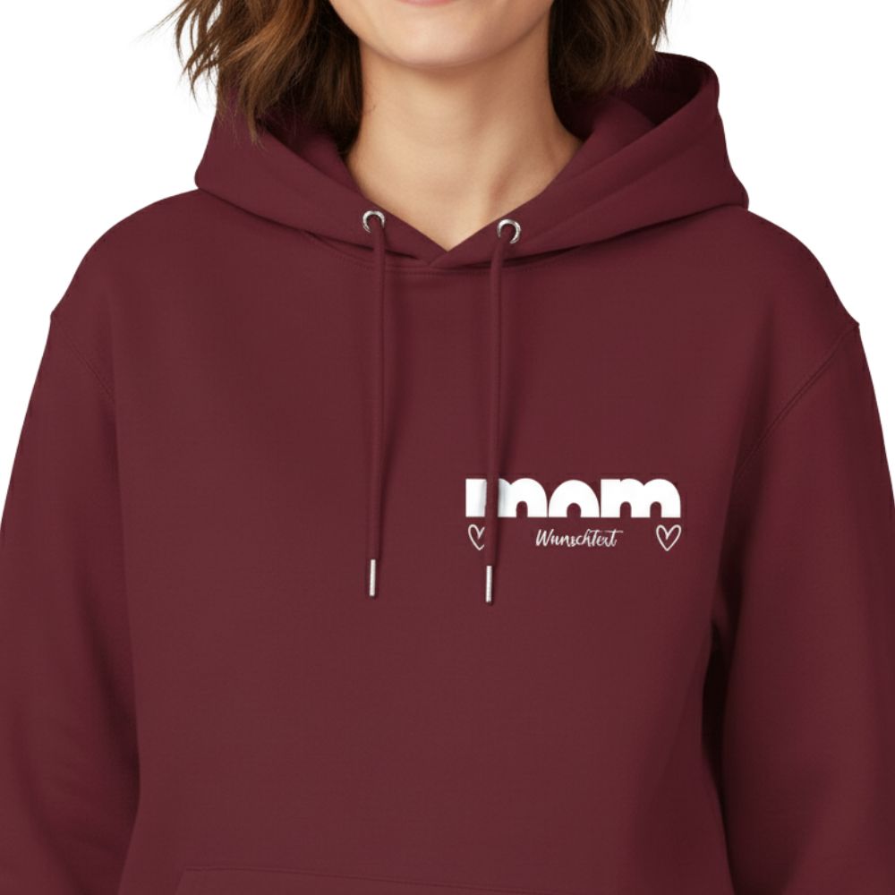 PREMIUM Mama Hoodie „MOM BRIGHT“ personalisiert | 100% Bio-Baumwolle