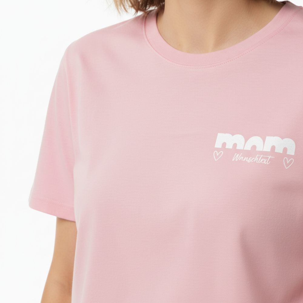 PREMIUM Mama T-Shirt „MOM BRIGHT“ personalisiert | 100% Bio - Baumwolle - Unisex - Shirts - JTG DESIGN