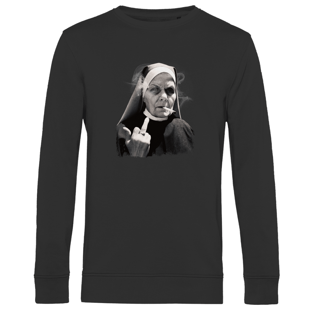 Sweatshirt Herren "Rebellische Nonne" – Statement Pullover aus Bio - Baumwolle - Clothes - JTG DESIGN