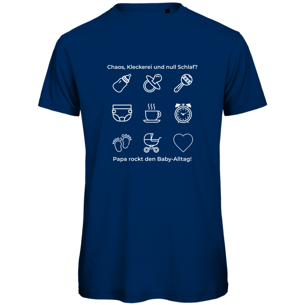 T-Shirt Herren "Papa rockt das Chaos" – Dark Collection | Papa Motiv aus Bio - Baumwolle - Clothes - JTG DESIGN