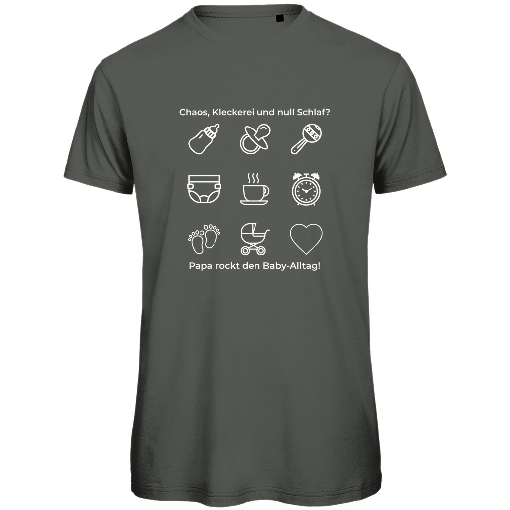 T-Shirt Herren "Papa rockt das Chaos" – Dark Collection | Papa Motiv aus Bio - Baumwolle - Clothes - JTG DESIGN