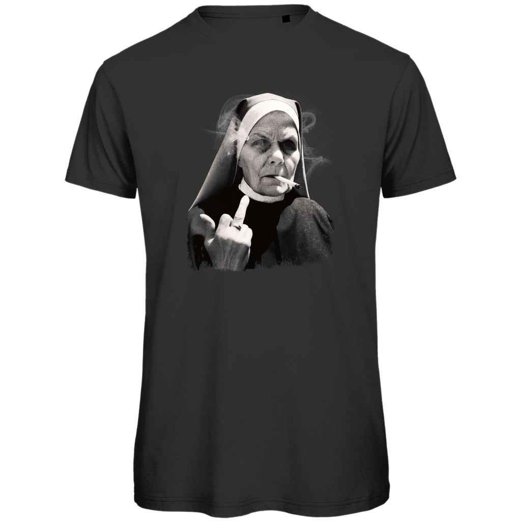 T-Shirt Herren "Rebellische Nonne" – Statement Motiv aus Bio - Baumwolle - Clothes - JTG DESIGN