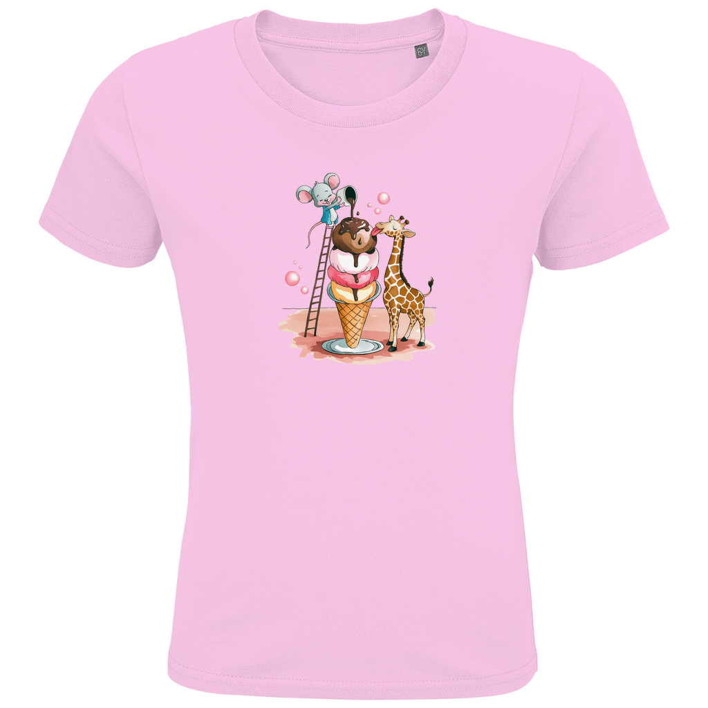 Kinder T-Shirt "Ice Cream Friends" – Süßes Tiermotiv aus Bio - Baumwolle - Clothes - JTG DESIGN