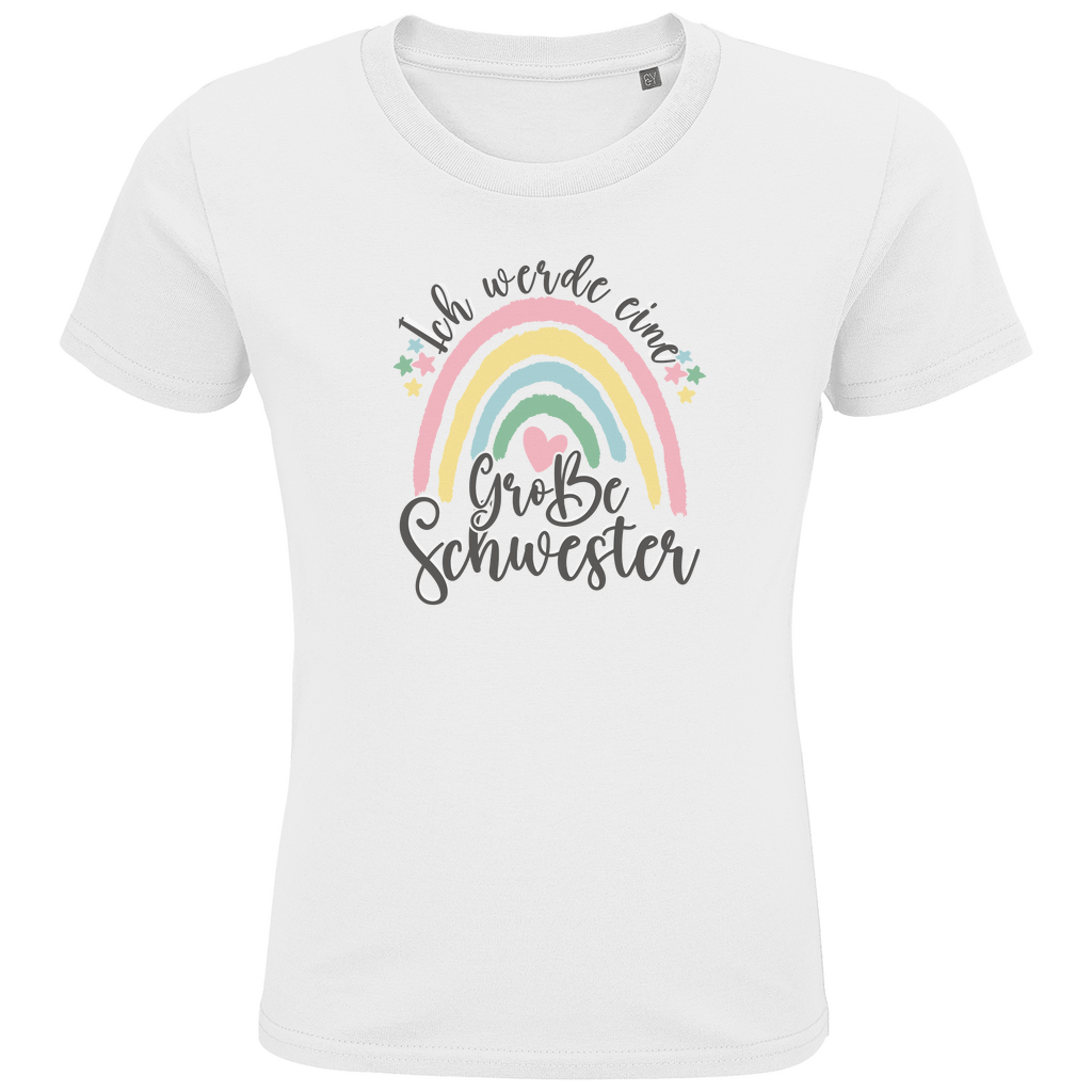 Mädchen T-Shirt "Große Schwester" – Bio - Baumwolle mit Regenbogen - Clothes - JTG DESIGN