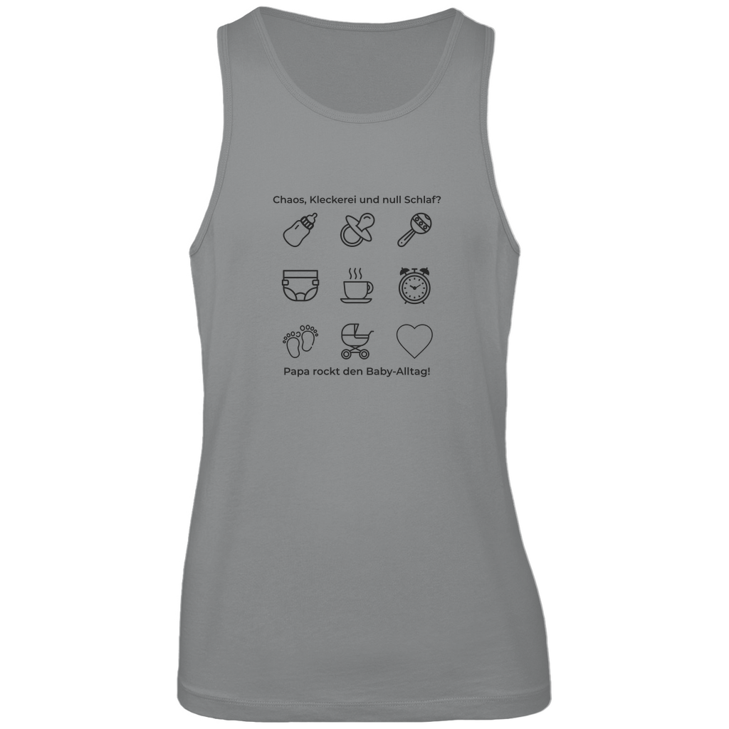 Tanktop Herren "Papa rockt das Chaos" – Sommer - Statement aus Bio - Baumwolle - Clothes - JTG DESIGN