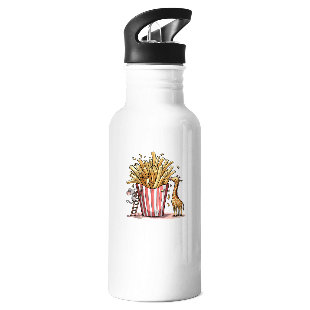 Edelstahl Trinkflasche Kinder "FRIES FRIENDS" – 600 ml mit Tiermotiv - Home & Living - JTG DESIGN