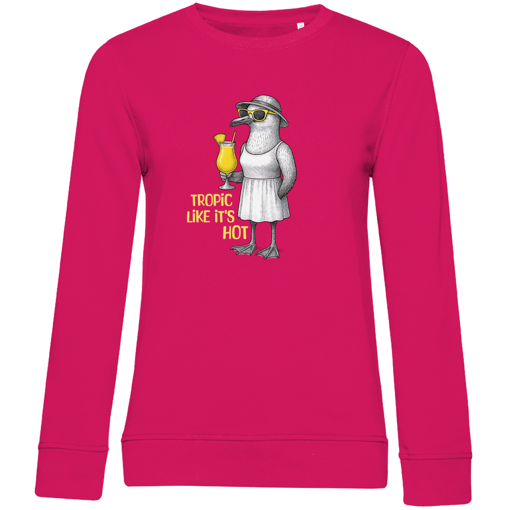 Damen Sweatshirt "Tropic Like It's Hot" – Sommerfeeling aus Bio-Baumwolle