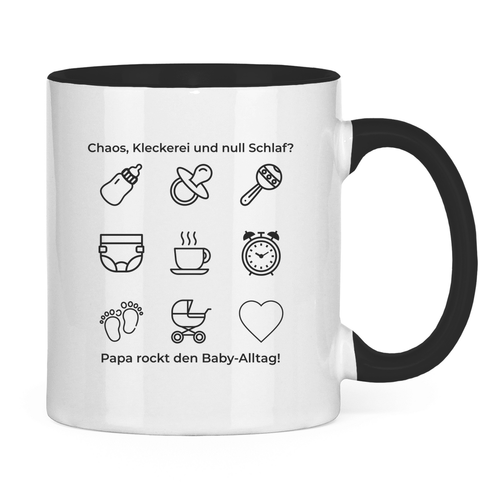 Tasse "Papa rockt das Chaos" – Dein Statement für Kaffee, Kind & Katastrophen