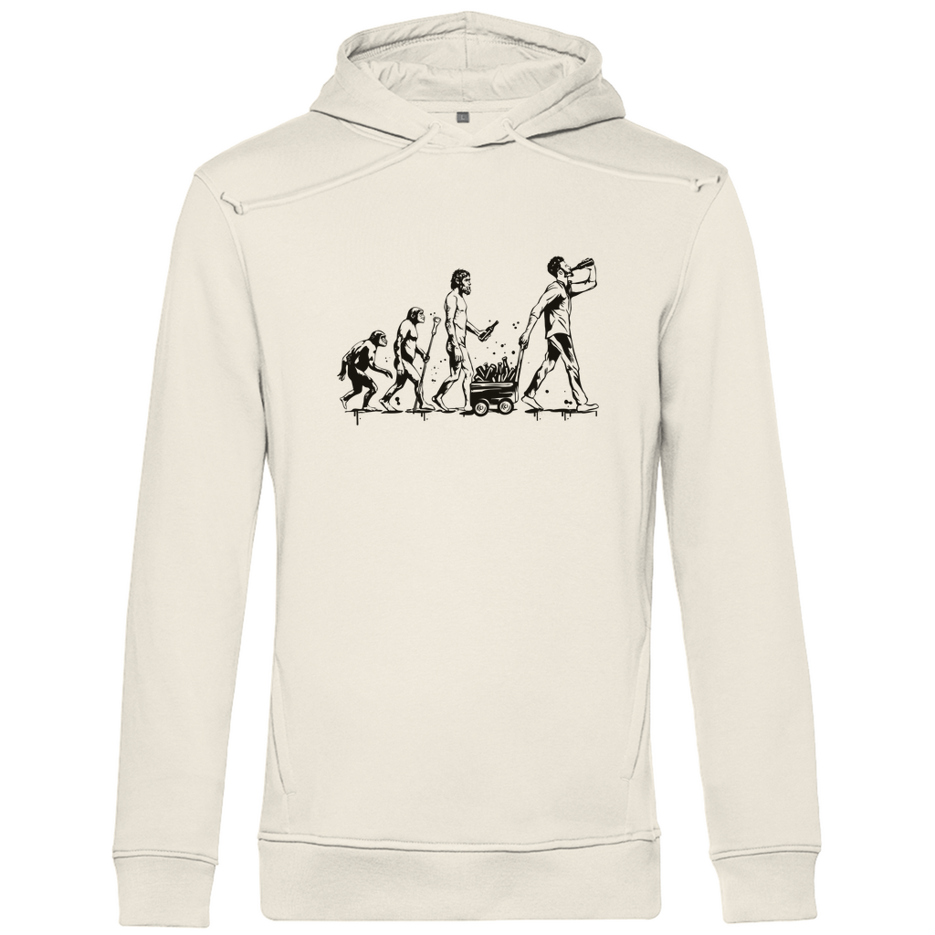 Cooler Herren Hoodie in off-white. Perfektes Outfit zum Vatertag. 