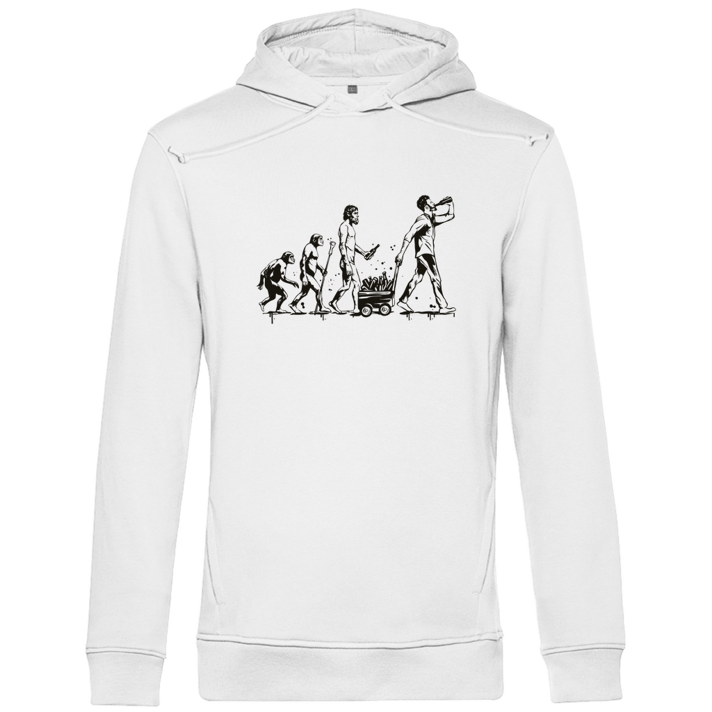 Cooler Herren Hoodie in weiß. Perfektes Outfit zum Vatertag. 