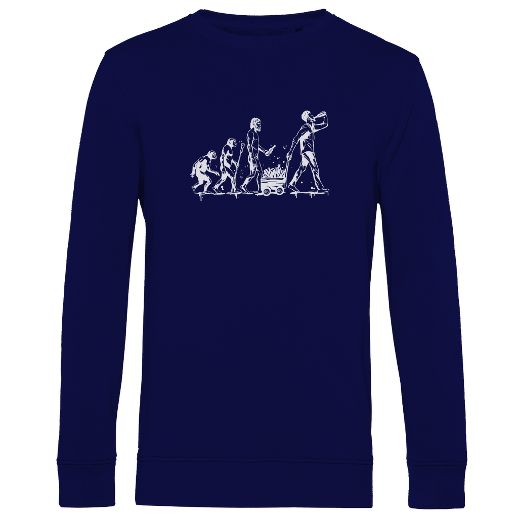 Herren Premium Bio Sweatshirt in Navy Blue aus 80% Bio-Baumwolle mit Rundhalsausschnitt, perfekter Sitz und nachhaltiger Materialmix. 