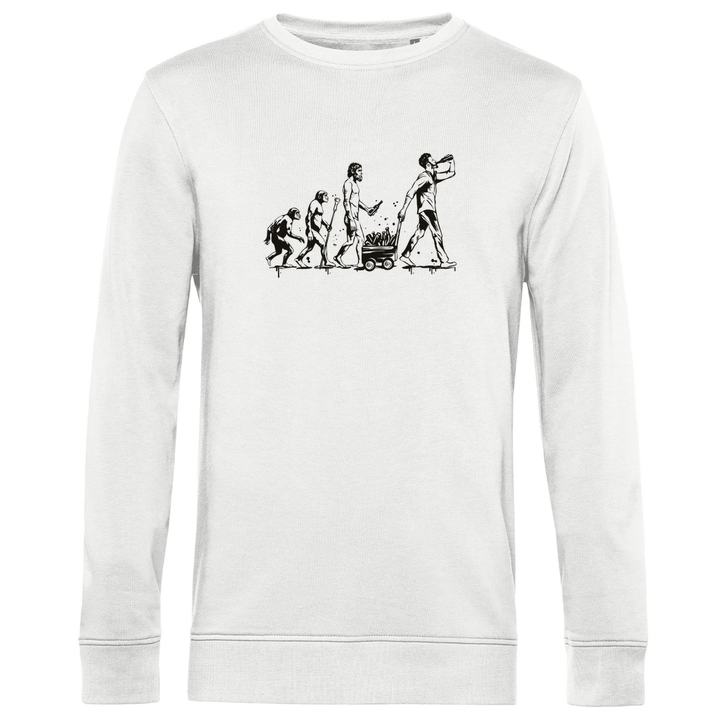 Herren Premium Bio Sweatshirt in off-white aus 80% Bio-Baumwolle mit Rundhalsausschnitt, perfekter Sitz und nachhaltiger Materialmix. 