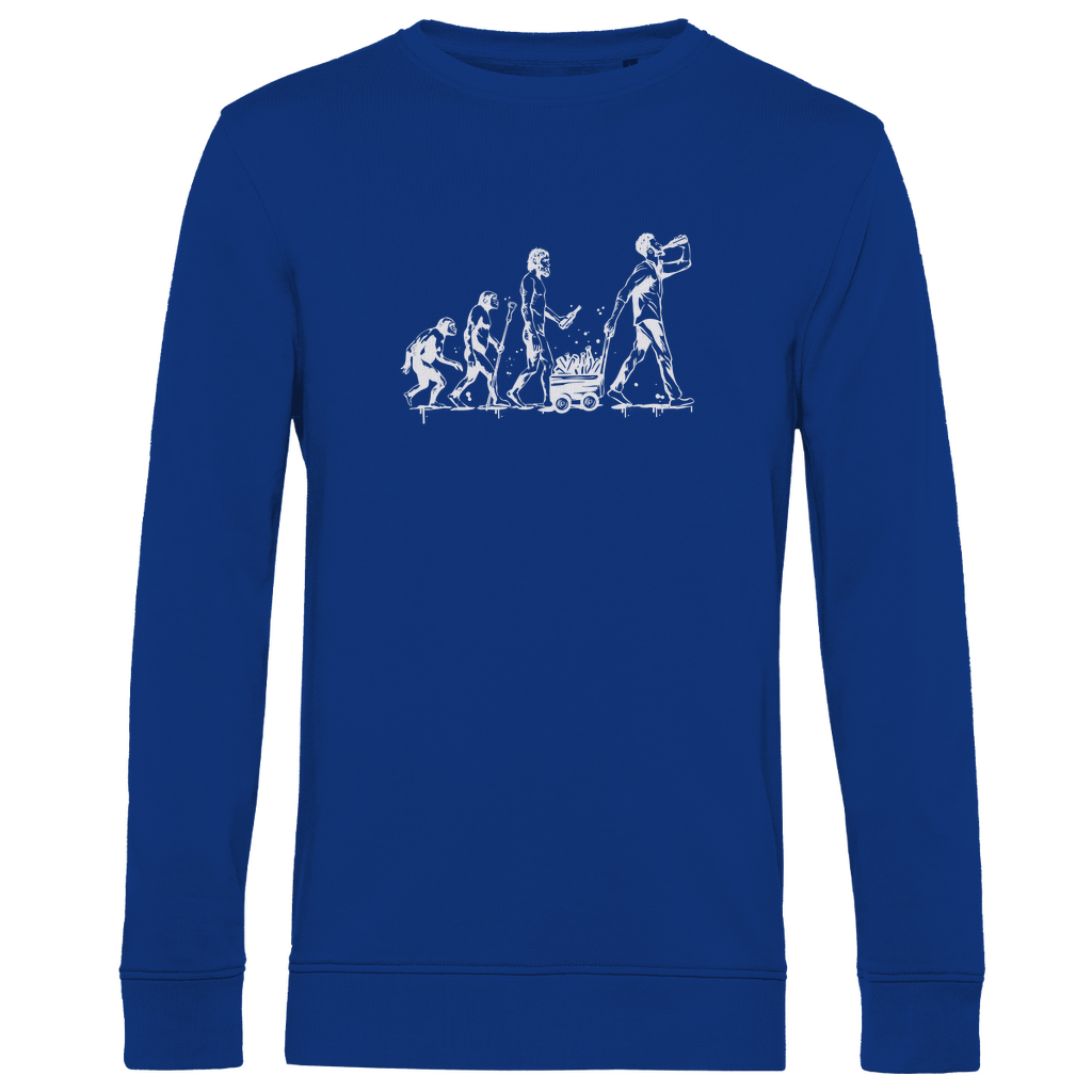 Herren Premium Bio Sweatshirt in Royal Blue aus 80% Bio-Baumwolle mit Rundhalsausschnitt, perfekter Sitz und nachhaltiger Materialmix. 