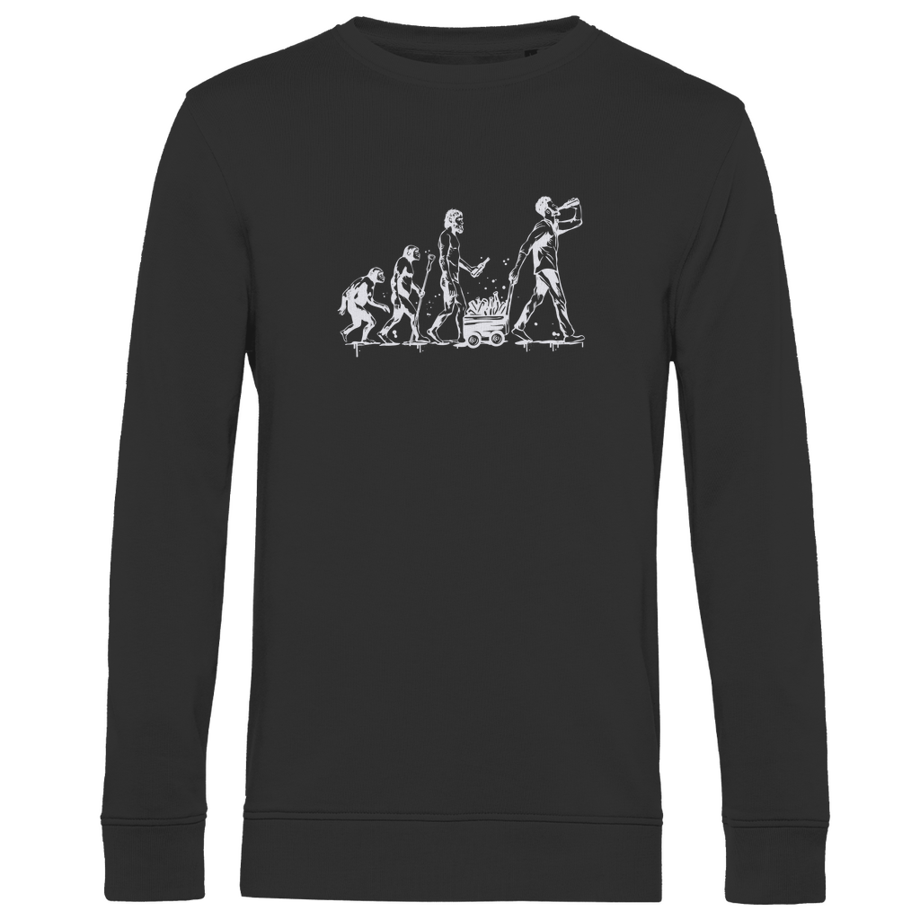 Herren Premium Bio Sweatshirt in Schwarz aus 80% Bio-Baumwolle mit Rundhalsausschnitt, perfekter Sitz und nachhaltiger Materialmix. 