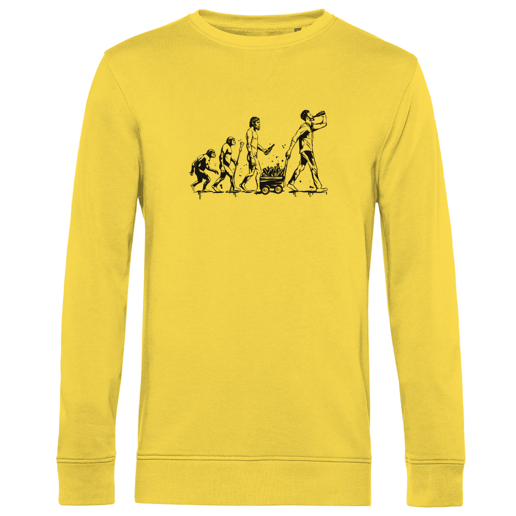 Herren Premium Bio Sweatshirt in Gelb aus 80% Bio-Baumwolle mit Rundhalsausschnitt, perfekter Sitz und nachhaltiger Materialmix. 
