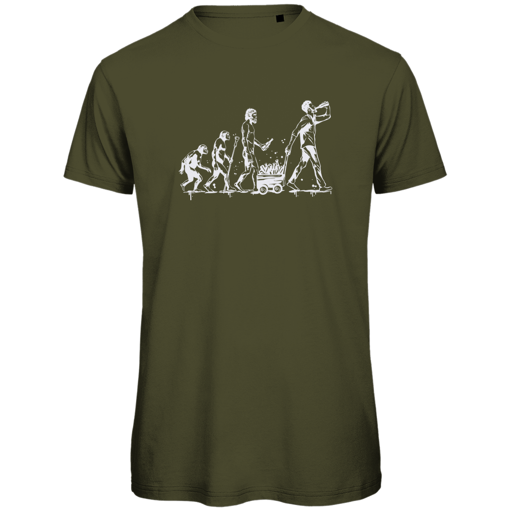 Ausgefallenes Herren T-Shirt in Khaki. Perfektes Outfit zum Vatertag.