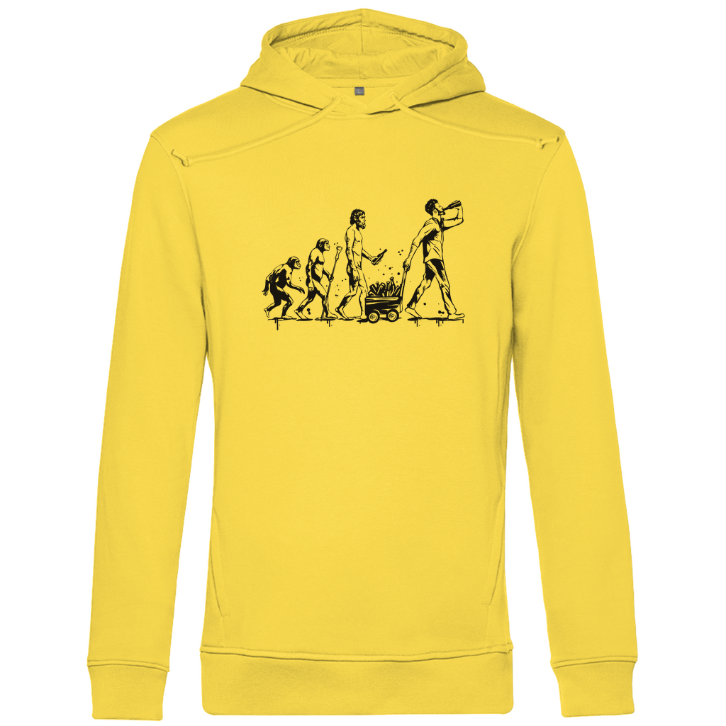 Cooler Herren Hoodie in gelb. Perfektes Outfit zum Vatertag. 