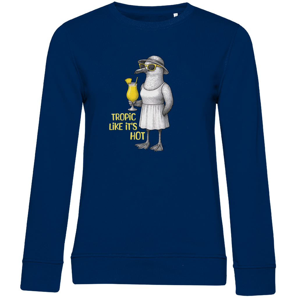Damen Sweatshirt "Tropic Like It's Hot" – Sommerfeeling aus Bio-Baumwolle