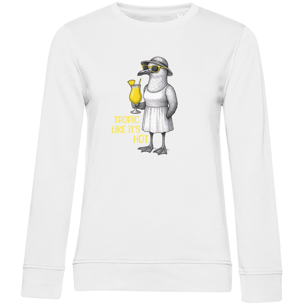 Damen Sweatshirt "Tropic Like It's Hot" – Sommerfeeling aus Bio-Baumwolle
